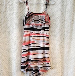 Striped High Low Dress